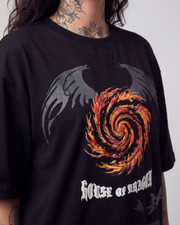 House of Dragons Oversized Black Unisex T-shirt
