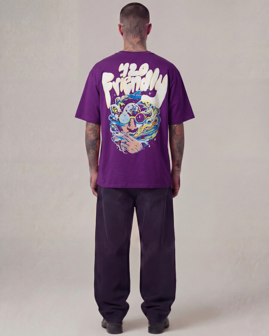 Nashey Oversized Purple Unisex T-shirt
