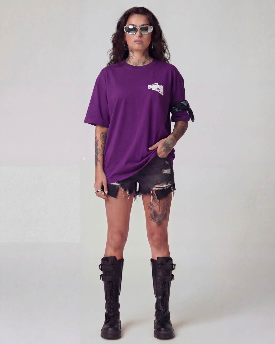 Nashey Oversized Purple Unisex T-shirt