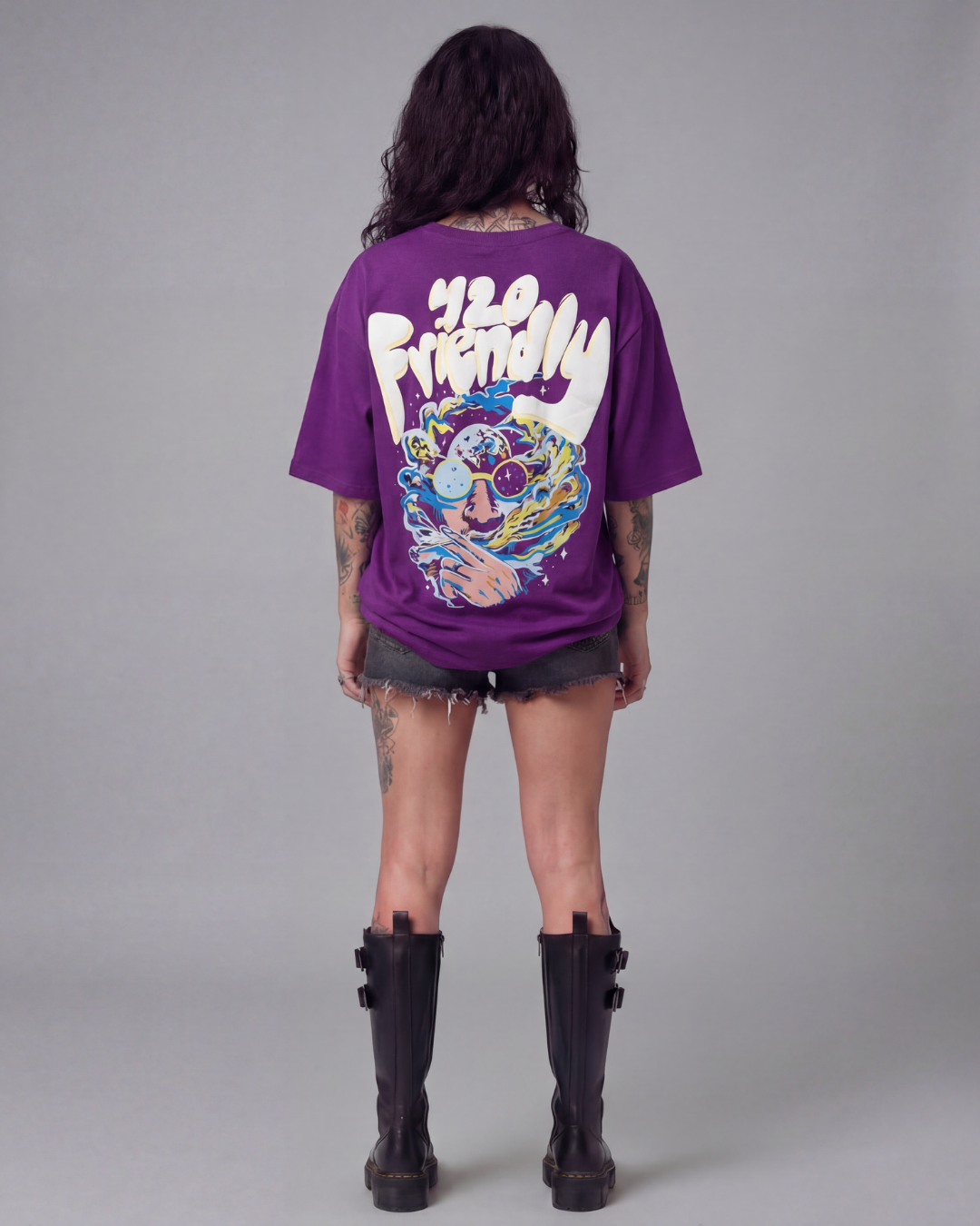 Nashey Oversized Purple Unisex T-shirt
