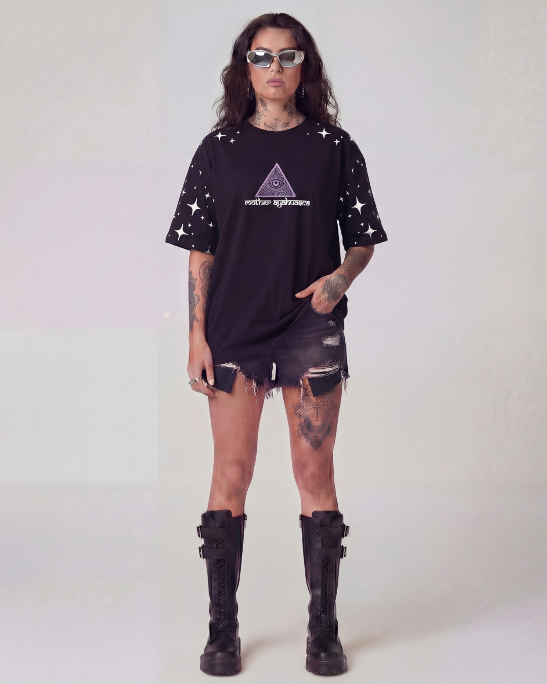 Mother Ayahuasca Oversized Black Unisex T-shirt