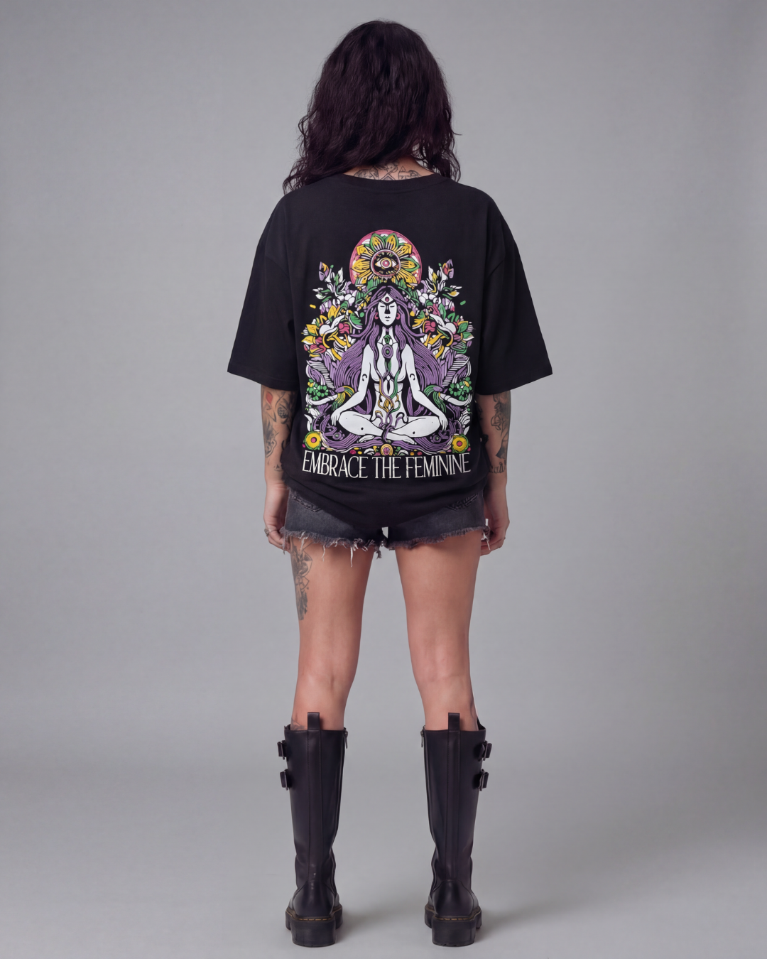 Mother Ayahuasca Oversized Black Unisex T-shirt