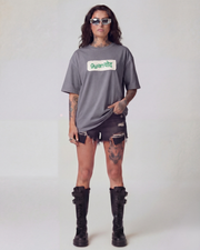 Toxic Advisor Over Size Grey Unisex T-shirt