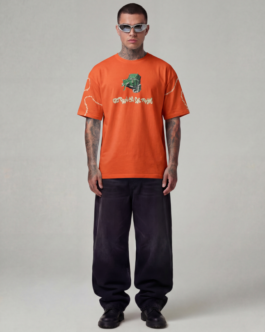 How Much Money Oversized Orange Unisex T-shirt