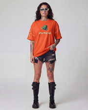 How Much Money Oversized Orange Unisex T-shirt