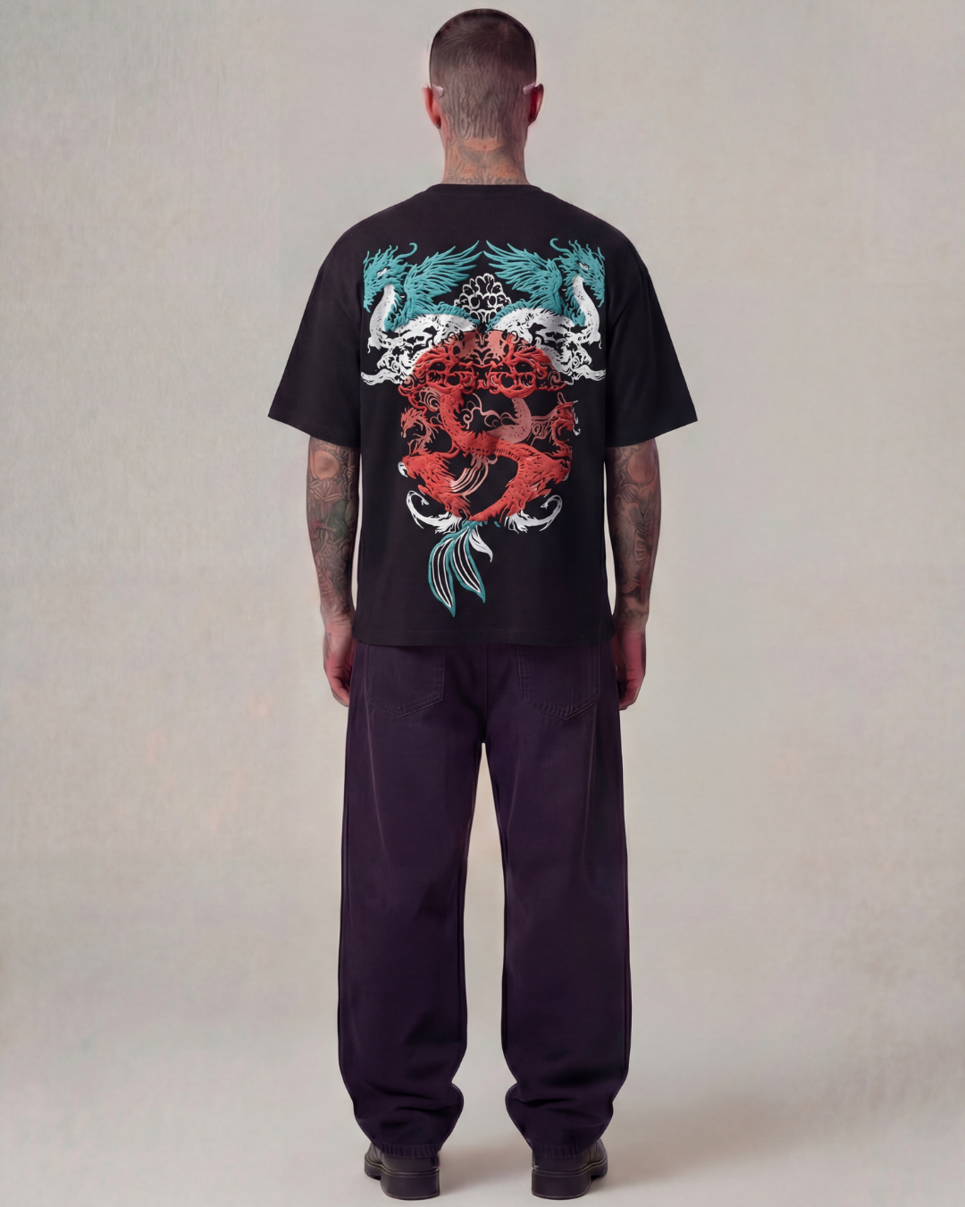 House of Dragons Oversized Black Unisex T-shirt