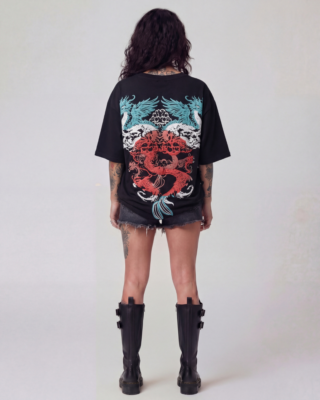 House of Dragons Oversized Black Unisex T-shirt
