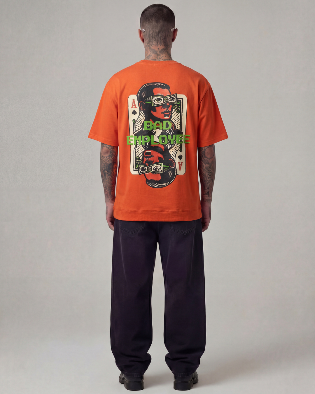BAD Employee Oversized Orange Unisex T-shirt