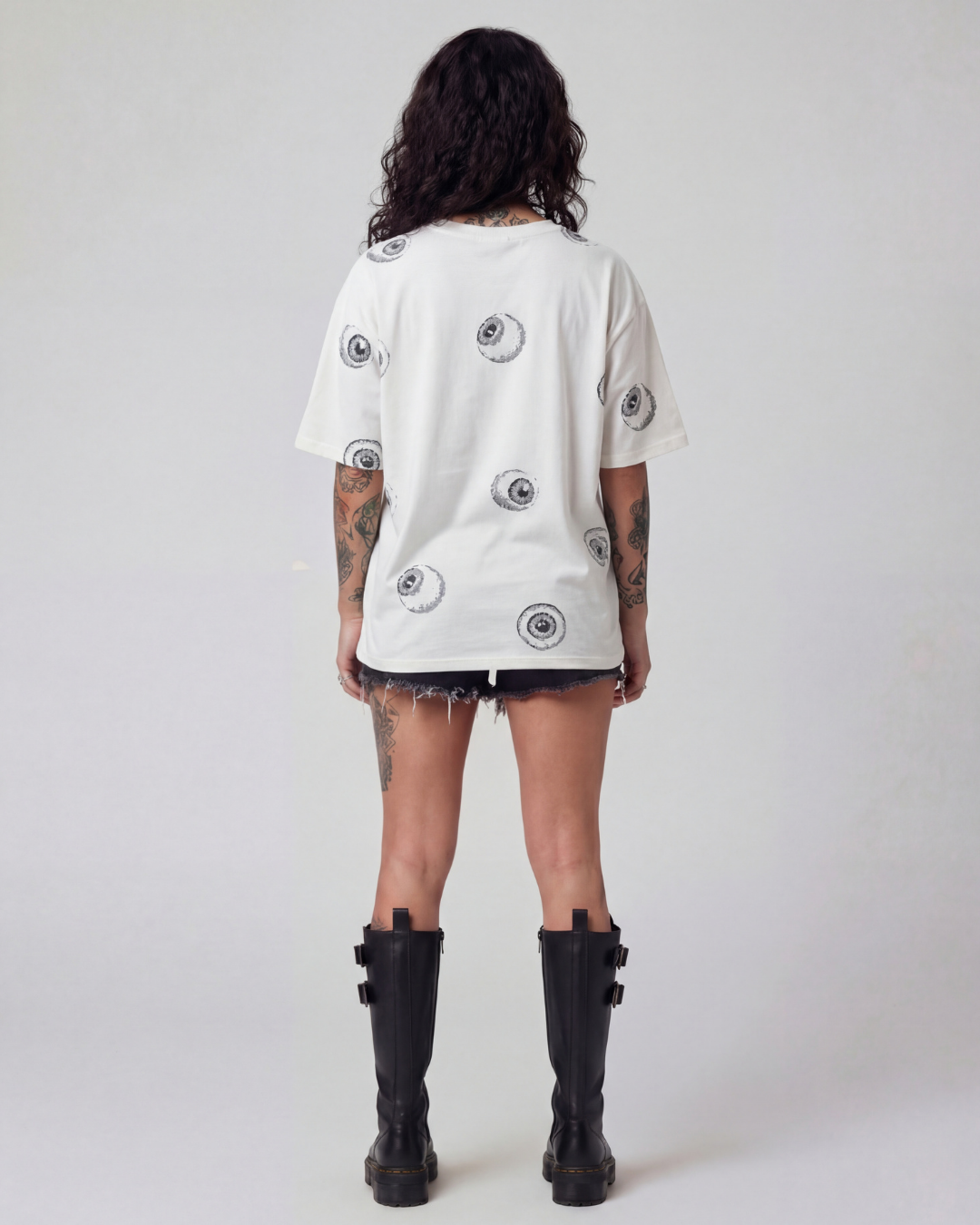 All Eyes On Me Oversized OffWhite Unisex T-shirt