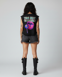 TOO HOT HANDLE UNISEX BLACK VEST (BOXYFIT)