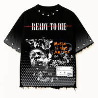 NOTORIOUS B.I.G OVERSIZE UNISEX BLACK TSHIRT (BOXYFIT)