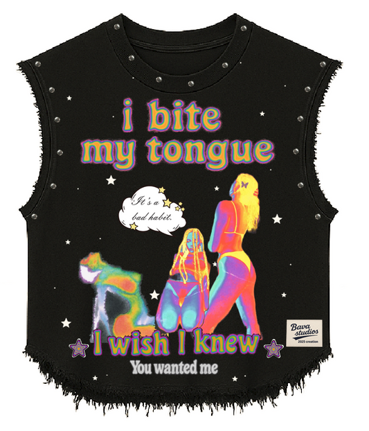 TOO HOT HANDLE UNISEX BLACK VEST (BOXYFIT)