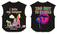 TOO HOT HANDLE UNISEX BLACK VEST (BOXYFIT)