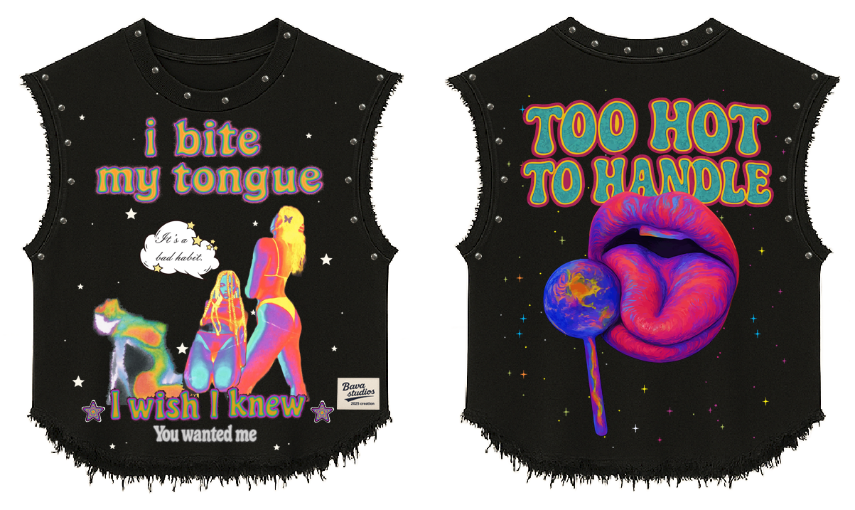 TOO HOT HANDLE UNISEX BLACK VEST (BOXYFIT)